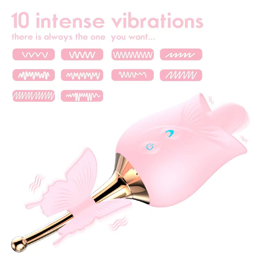 Rose's New Tongue Sucking Device with Vibrating Eggs